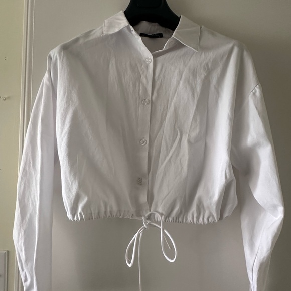 White tie up blouse - Picture 2 of 4